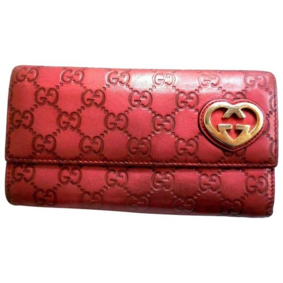 Gucci Metallic Magenta Chrome Xl Embossed Guccissima Leather Wallet - Picture 1 of 11